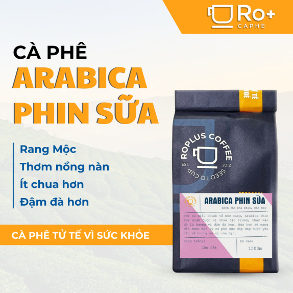 Cà Phê Arabica Phin Sữa Roplus | Đắng Vừa Thơm Dịu, Hợp Cho Chị Em