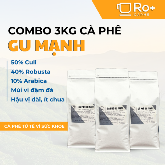COMBO 3KG-5KG-10KG CÀ PHÊ GU MẠNH ROPLUS - ĐẬM ĐÀ, PHA PHIN & MÁY