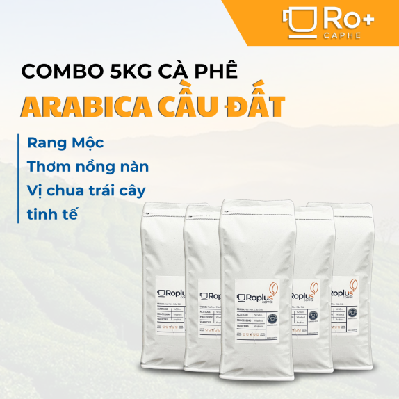 COMBO 3KG 5KG 10KG CÀ PHÊ ARABICA CẦU ĐẤT ROPLUS 100% NGUYÊN CHẤT - RANG MỘC